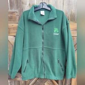 Vintage fleece full zip jacket Ireland. Made in Ireland , mens XL